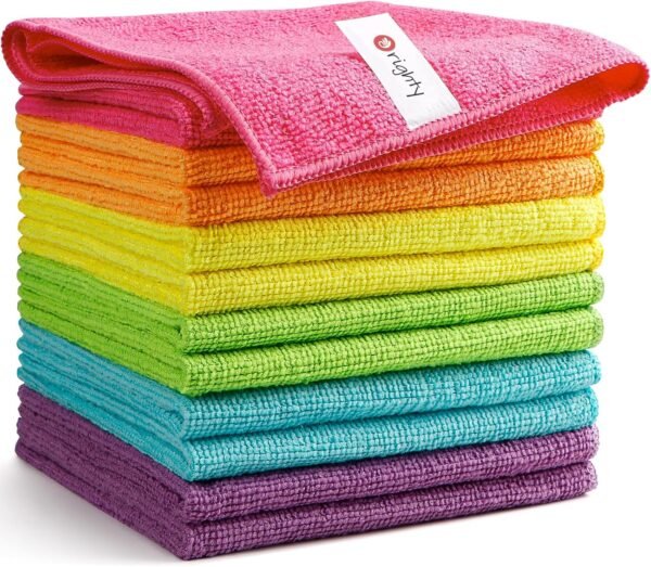 Orighty Cleaning Cloths Pack of 12, Highly Absorbent Microfiber Cleaning Supplies